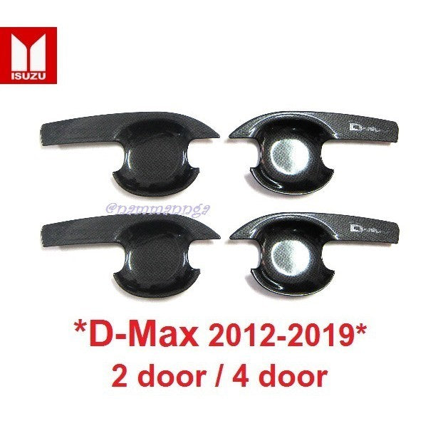 เบ้าประตู กันรอย ลายเคฟล่า ISUZU D-MAX All new Stealth 2012-2019 อีซูซุ ดีแม็กซ์ ถาดรองมือเปิด เบ้ามือจับประตู เบ้ามือ