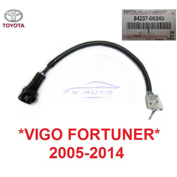 ศูนย์แท้ สวิทซ์ กลอนฝากระโปรงหน้า TOYOTA VIGO FORTUNER 2005 - 2014 84237-0K040 สวิตซ์ สวิท กลอน ฝากระโปรงหน้า ฝาหน้า