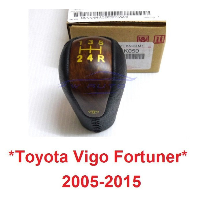 แท้ศูนย์ ลายไม้ หัวเกียร์ 5 สปีด Toyota Vigo Fortuner 2005-2015 โตโยต้า วีโก้ ฟอร์จูเนอร์ แชมป์ Champ หัวเกียร์กระปุก