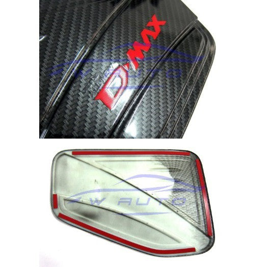รุ่นยกสูง ครอบฝาถังน้ำมัน ลายเคฟล่า Isuzu D-max 2020 - 2022 Dmax อีซูซุ ดีแม็กซ์ 2019 2-4 ประตู D MAX ดีแมค ครอบฝาถัง - Image 2