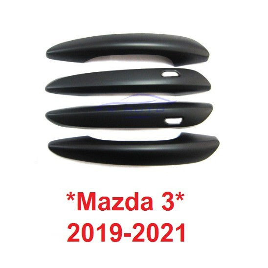 Mazda3 ครอบมือจับประตู 4ปต 2019-2021 สีดำด้าน มาสด้า3 ครอบมือดึง ครอบมือเปิดประตู Mazda3 สาม ครอบมือเปิด มือดึง