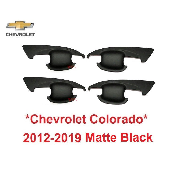 เบ้ามือจับประตู Chevrolet Colorado Storm ดำด้าน เชฟโรเลต โคโลราโด้ เบ้ากันรอย ถาดรองมือเปิดประตู เบ้ารองมือเปิด เบ้ามือ