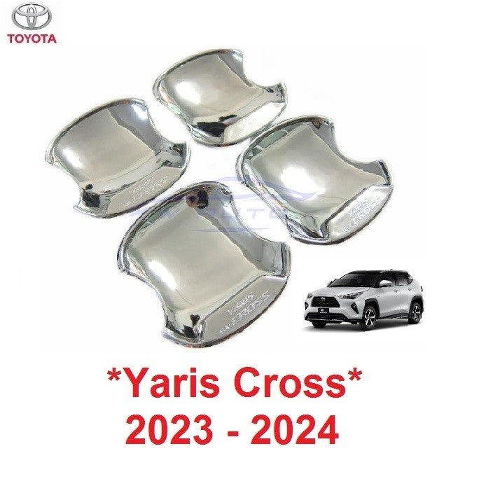 เบ้ารองมือเปิด ประตู Toyota Yaris Cross 2023 2024 2025 โตโยต้า ยาริส ครอส ถาดรองถ้วยรองมือ เบ้ากันรอย คาร์บอน เคฟล่า - Image 8
