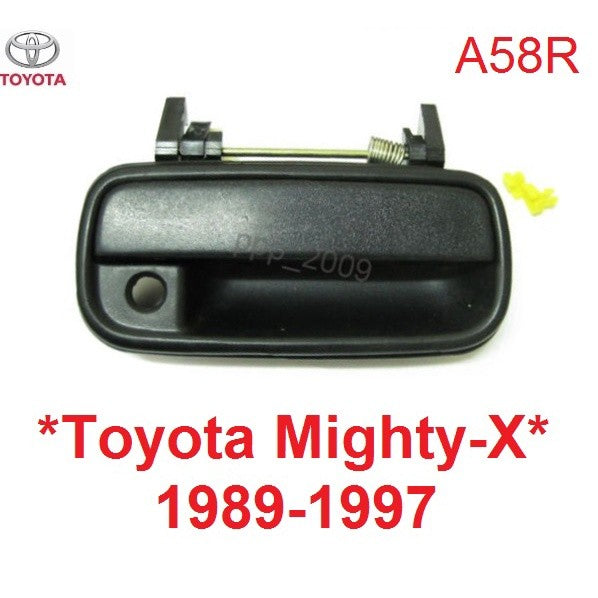 สีดำด้าน มือเปิดนอก ขวา TOYOTA MIGHTY-X 1989 - 1997 มือเปิดประตู โตโยต้า ไมตี้เอ็กซ์ มือดึงนอก มือเปิดประตูหน้า มือดึง