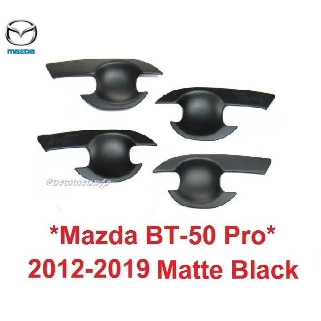 ดำด้าน เบ้ารองมือเปิด MAZDA BT50 2012 - 2019 มาสด้า BT-50 Pro ถาดรองมือเปิดประตู เบ้ามือจับประตู เบ้ากันรอย เบ้ามือเปิด