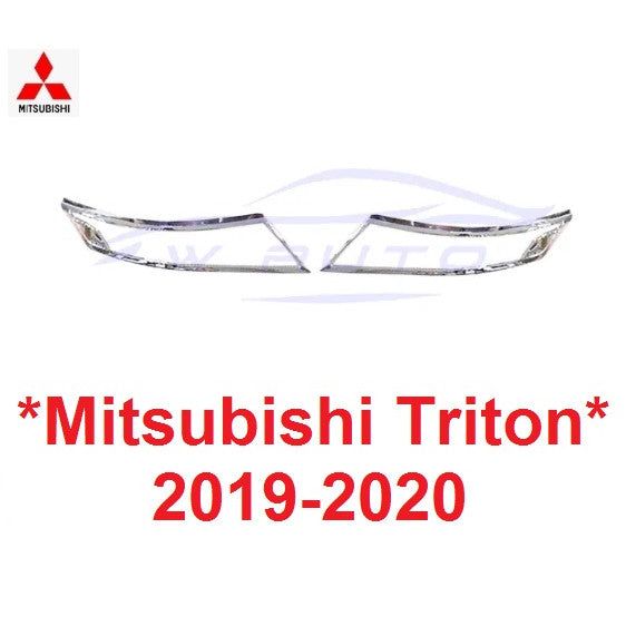 สีโครเมี่ยม ครอบไฟหน้า มิตซูบิชิ ไทรทัน ไททัน MITSUBISHI TRITON 2019 2020 2021 2022 ครอบไฟท้าย ไฟท้าย ขอบไฟ แต่งไฟ ไฟ - Image 5