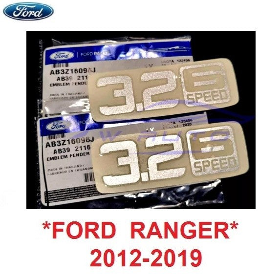 แท้ศูนย์ 2ชิ้น สติ๊กเกอร์ 3.2 6 speed สีดำ FORD RANGER 2012 - 2019 ฟอร์ด เรนเจอร์ #AB392116C144GA sticker สติ๊กเกอร์