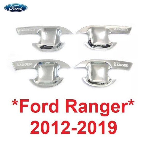 Ford Ranger ถาดรองมือเปิดประตู ฟอร์ด เรนเจอร์ 2012 - 2019 ถ้วยรองมือเปิดประตู เบ้ารองมือเปิดประตู เบ้ามือ สีชุบ เบ้ามือ
