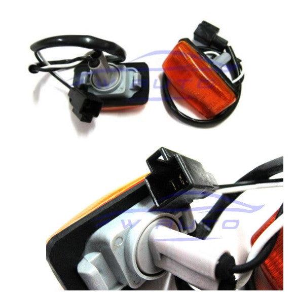 1คู่ สีส้ม ไฟเลี้ยวข้าง Toyota Land Cruiser FJ82 FJ80 1989 - 1997 โตโยต้า แลนด์ครุยเซอร์ ไฟแก้ม ไฟสัญญาณ ไฟ ไฟเลี้ยว - Image 2