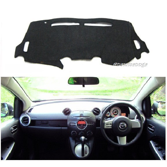 พรมปูคอนโซลหน้ารถ Mazda 2 2009 2010 - 2014 หน้าคอนโซล มาสด้า 2 พรมปูแผงหน้าปัด พรมคอนโซล Mazda2 พรมหน้าปัด พรมรถยนต์ - Image 2