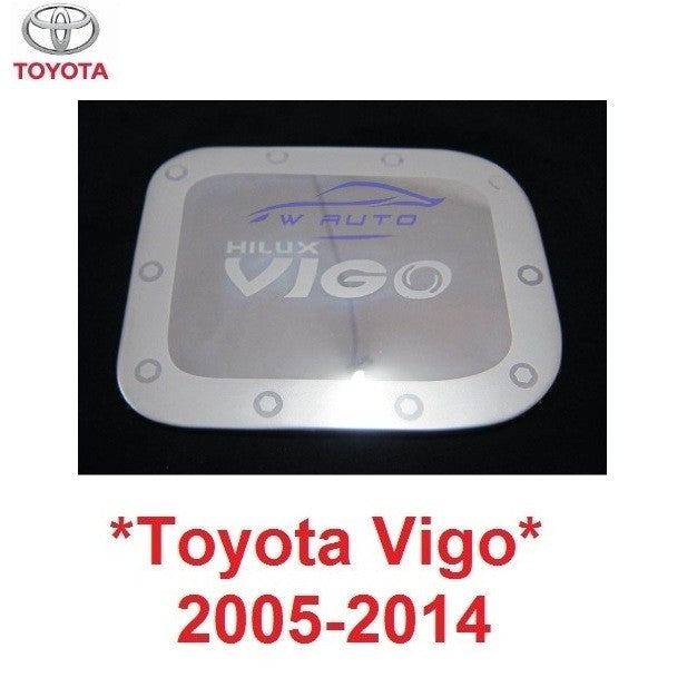 สแตนเลสครอบฝาถังน้ำมัน Toyota Vigo Champ 2005 2006 2007 - 2014 โตโยต้า วีโก้ ที่ปิด ครอบฝาปิด ถังน้ำมัน แชมป์ Hilux