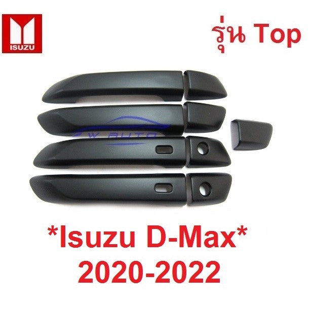 สีดำด้าน Top ครอบมือจับประตู Isuzu D-Max MUX 2020 2021 2022 dmax อีซูซุ ดีแม็กซ์ มิวเอ็กซ์ ครอบมือดึง ครอบมือเปิดประตู