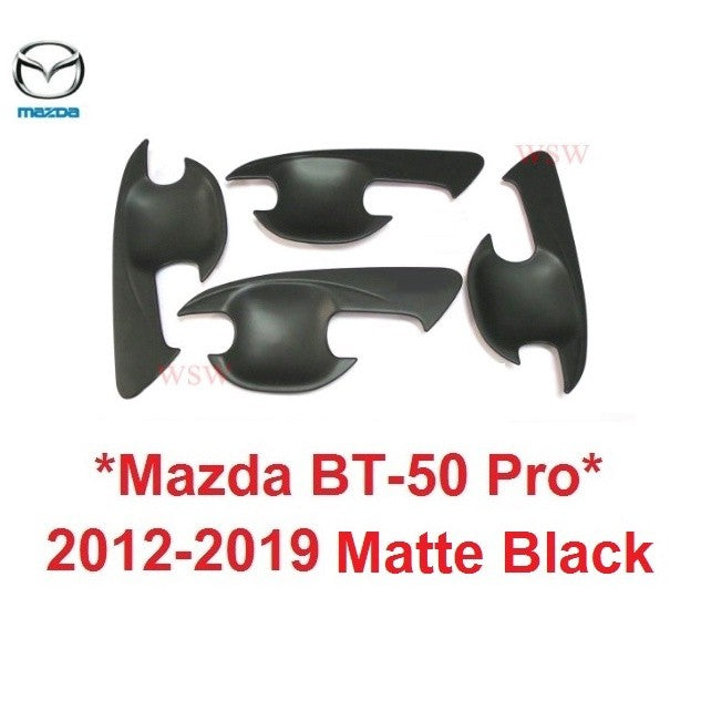 เบ้ารองมือเปิด MAZDA BT50 2012-2018 ดำด้าน มาสด้า BT-50 Pro ถาดรองมือเปิด ประตู เบ้ามือ ถ้วยรองมือเปิด 2015 เบ้ากันรอย
