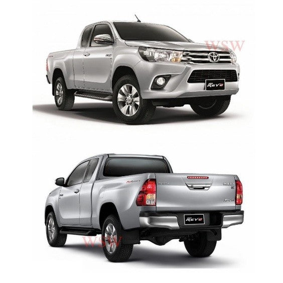 4 , 2 ประตูแคป คิ้วขอบกระจก TOYOTA REVO ROCCO 2015 - 2021 โตโยต้า รีโว รีโว่ ร็อคโค่ กระจก ชุบโครเมี่ยม กรอบกระจก คิ้ว - Image 3