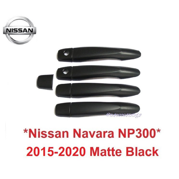 สีดำด้าน ครอบมือจับประตู Navara NP300 2015 - 2020 นิสสัน นาวาร่า NP300 ครอบมือดึง ครอบมือเปิดประตู 2016 2017 2018 Nissan