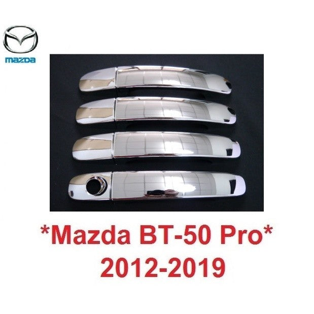 สีชุบโครเมี่ยม ครอบมือจับประตู Mazda BT-50 Pro 2012 - 2019 มาสด้า บีที50 ครอบมือดึงประตู ครอบมือเปิดประตู bt50 bt 50