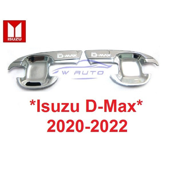 ถาดรองมือเปิดประตู Isuzu D-max อีซูซุ ดีแมค 2020 - 2023 ดีแม็กซ์ ชุบโครเมี่ยม Dmax เบ้ารองมือเปิด เบ้ากันรอย เบ้ามือจับ - Image 6
