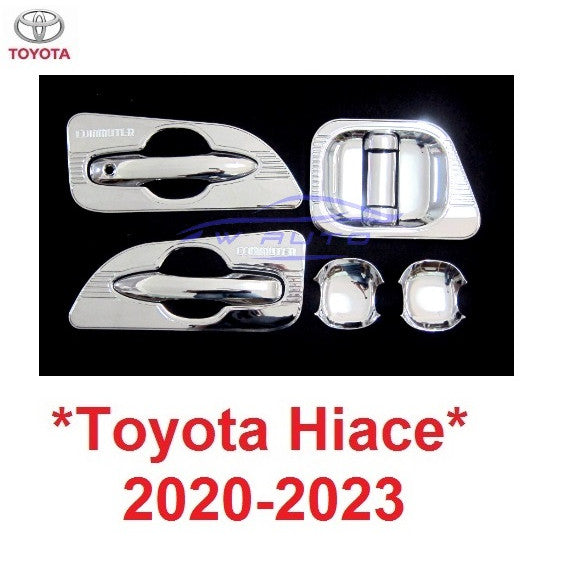 ครอบมือจับประตู รถตู้ Toyota HIACE 2019 - 2024 โตโยต้าไฮเอซ คอมมิวเตอร์ เบ้ามือเปิด ถาดรองมือเปิดประตู H300 COMMUTER