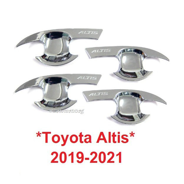 ถาดรองมือเปิดประตู โตโยต้า อัลติส อัลติท 2019 - 2021 Toyota Altis เบ้ามือจับประตู เบ้ารองมือเปิด เบ้ากันรอย ถ้วยมือเปิด