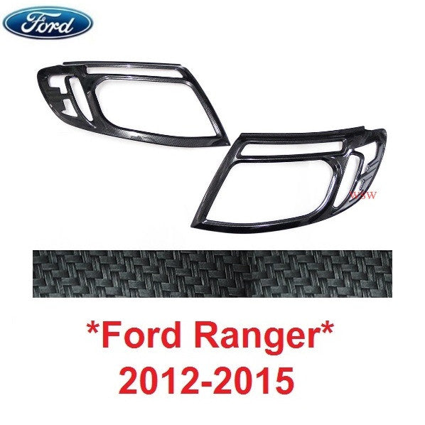 ลายเคฟล่า ครอบไฟหน้า FORD RANGER PX T6 2012 2013 2014 2015 ฟอร์ด เรนเจอร์ ครอบไฟหน้ารถยนต์ แต่งไฟ คาร์บอน ไฟ