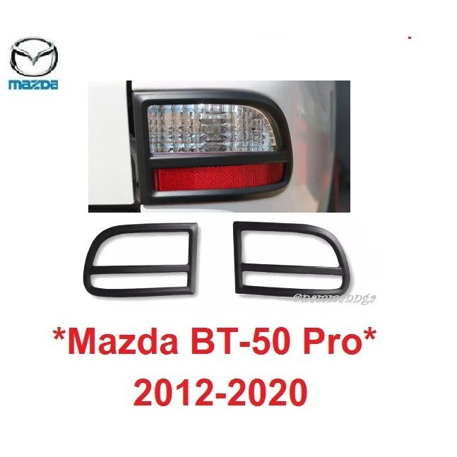 ครอบไฟทับทิม ท้ายรถ MAZDA BT50 Pro 2012 - 2019 2020 ครอบไฟสะท้อน ทับทิมท้าย มาสด้า บีที50 โปร สีดำด้าน ครอบ ทับทิมท้าย