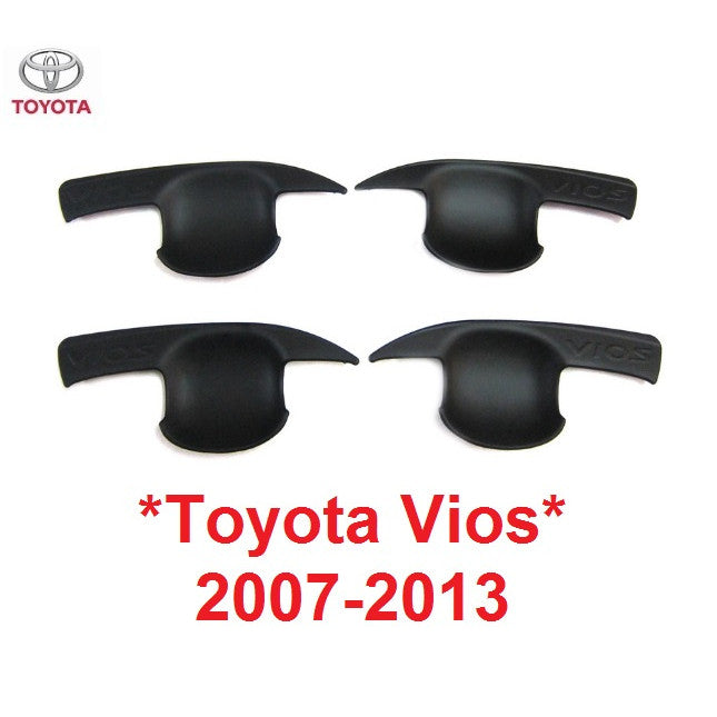 เบ้ารองมือเปิด Toyota Vios 2007 - 2013 ดำด้าน โตโยต้า วีออส ถาดรองมือเปิดประตู เบ้ามือจับประตู เบ้ามือ เบ้ากันรอย