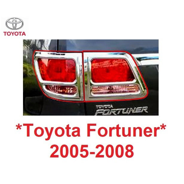 1คู่ ครอบไฟท้าย ซ้าย ขวา Toyota Fortuner 2005 2006 2007 2008 ฝาครอบไฟท้าย ครอบท้าย โตโยต้า ฟอร์จูนเนอร์ ไฟท้าย