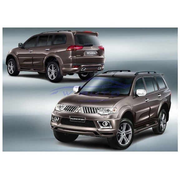 สีดำด้าน เบ้ารองมือเปิด Mitsubishi Pajero 2008 - 2020 มิตซูบิชิ ปาเจโร่ ถาดรองมือเปิดประตู ถ้วยรองมือเปิด เบ้ากันรอย - Image 5