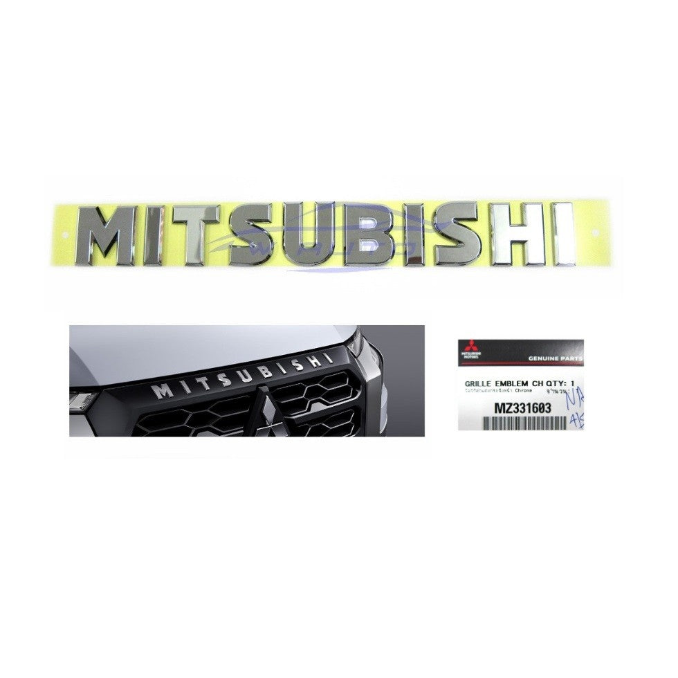 ศูนย์ MITSUBISHI LOGO โลโก้ติดกระจังหน้า TRITON 2023 2024 2025 มิตซูบิชิ ไทรทัน หน้ากระจังรถ โลโก้ สติ๊กเกอร์ กระจังหน้า - Image 4