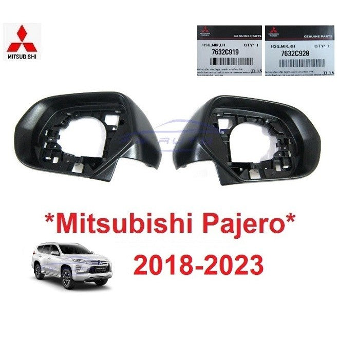 เบ้ากระจก มองข้าง แท้ศูนย์ MITSUBISHI PAJERO 2018 - 2024 กรอบไฟเลี้ยว มิตซูบิชิ ปาเจโร่ ฝาครอบกระจก กรอบ ขอบ ฐาน