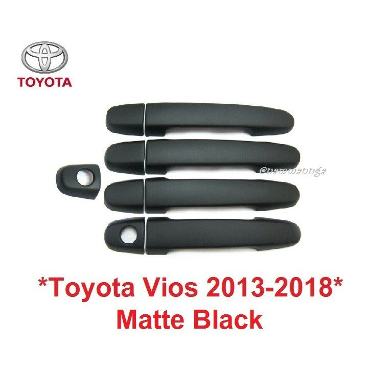สีดำด้าน ครอบมือจับประตู TOYOTA VIOS 2013 - 2019 โตโยต้า วีออส ครอบมือดึง ครอบมือเปิดประตู ครอบมือจับ ครอบมือเปิด