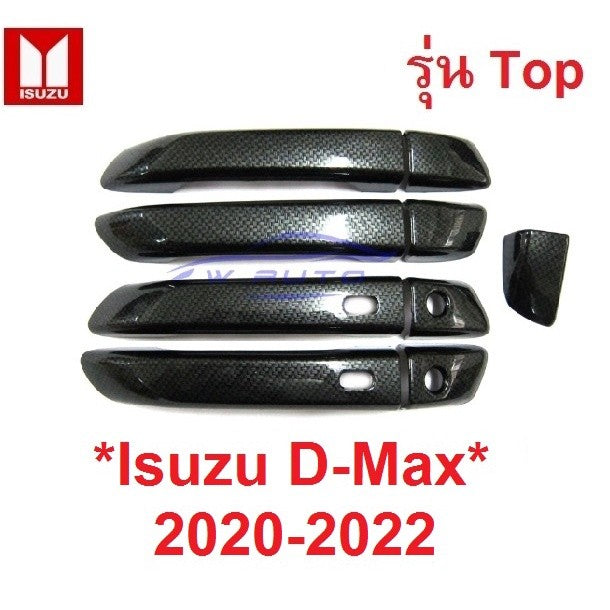 Top ลายเคฟล่า ครอบมือจับประตู Isuzu MU-X D-Max 2020 - 2023 อีซูซุ ดีแม็กซ์ มิวเอ็กซ์ ครอบมือเปิดประตู ครอบมือจับ dmax