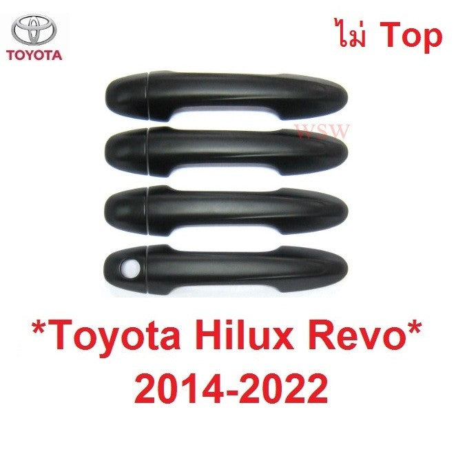 ไม่Top ครอบมือจับประตู Revo 2014 - 2020 2021 2022 สีดำด้าน โตโยต้า รีโว่ ครอบมือดึง ครอบมือเปิดประตู Toyota Hilux
