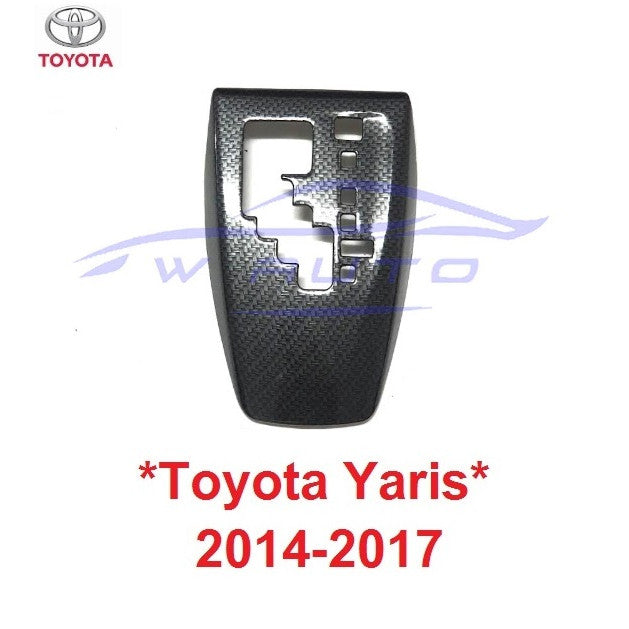 ครอบเกียร์ ลายแคฟล่า Toyota Yaris 2014 2015 2016 2017 โตโยต้า ยาริส ฝาครอบเกียร์ ครอบ ขอบเกียร์ ครอบแป้นเกียร์