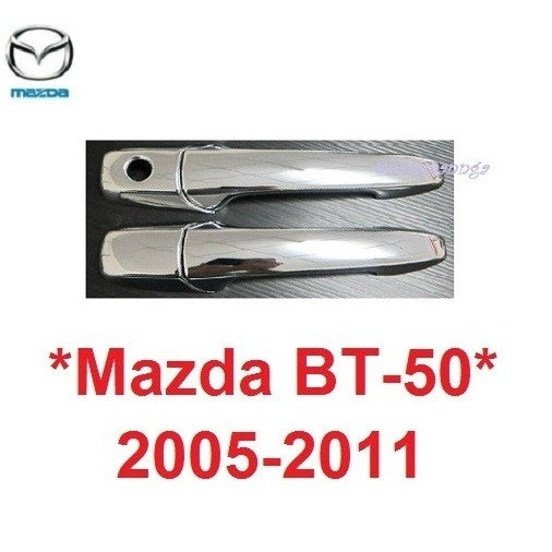 2ประตู ครอบมือเปิดประตู Mazda BT-50 2005 2006 - 2011 ชุบโครเมี่ยม มาสด้า บีที50 รุ่นเก่า ครอบมือดึง ครอบมือจับประตู