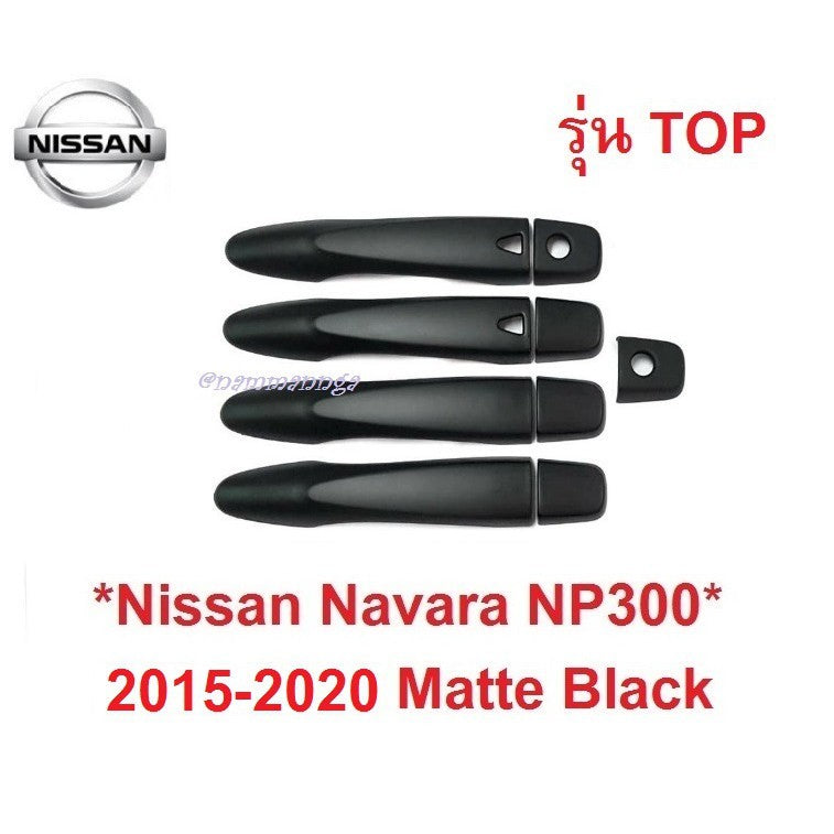 ตัวTOP ครอบมือจับประตู Nissan Navara NP300 2015-2021 สีดำด้าน นิสสัน นาวาร่า NP300 (ใหม่) ครอบมือดึง ครอบมือเปิด ประตู