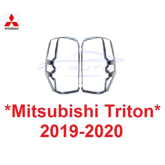 สีโครเมี่ยม ครอบไฟหน้า มิตซูบิชิ ไทรทัน ไททัน MITSUBISHI TRITON 2019 2020 2021 2022 ครอบไฟท้าย ไฟท้าย ขอบไฟ แต่งไฟ ไฟ - Image 6