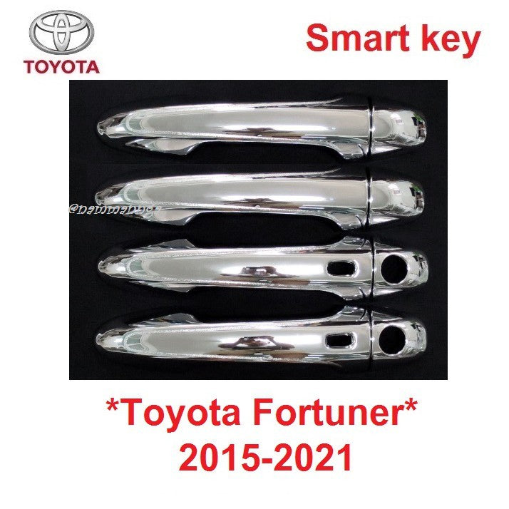 Fortuner 2015 -2021 smart key ครอบมือจับประตู โตโยต้า ฟอร์จูเนอร์ ชุบโครเมี่ยม ครอบมือดึง ครอบมือเปิด มือดึงประตู Toyota