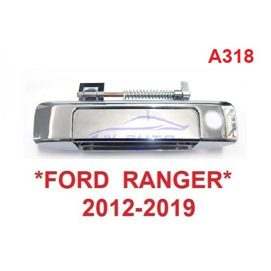 สีชุบ มือเปิดท้าย มีรูกุญแจ FORD RANGER PX 2012-2019 ฟอร์ด เรนเจอร์ MAZDA BT50 บีที50 มือดึงท้ายรถ มือเปิดท้ายกระบะ