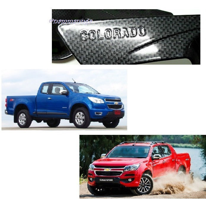 ลายเคฟล่า ถาดรองมือเปิดประตู Chevrolet Colorado 2012 - 2019 เชฟโรเลต โคโลราโด เบ้ามือจับประตู เบ้ารองมือเปิด เบ้ากันรอย - Image 2