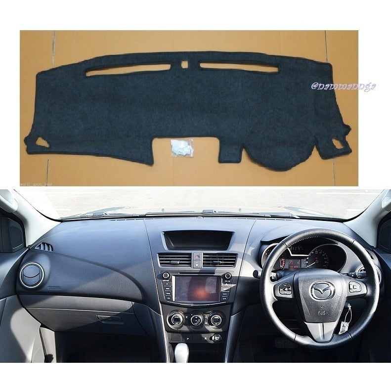 พรมปูคอนโซล มาสด้า Mazda BT-50 Pro 2012 - 2019 2020 2021 พรมปูแผงหน้าปัด BT50 BT 50 คอนโซน พรมหน้าปัด พรมรถ พรมหน้ารถ - Image 2