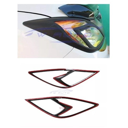 ครอบไฟหน้า MAZDA BT50 Pro 2012 - 2020 ฝาครอบ ไฟหน้า มาสด้า บีที50 ครอบหน้า ครอบไฟรถ BT 50 ครอบตาไฟ ครอบไฟ สีดำด้าน - Image 2