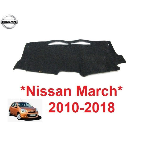 พรมปูคอนโซลหน้ารถ Nissan March 2010 2011 2012 2013 - 2018 นิสสัน มาร์ช หน้ารถ Micra คอนโซล แผงหน้าปัด พรมหน้ารถ พรม