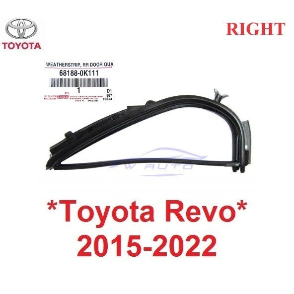 ยางหูช้าง แท้ศูนย์ Toyota Hilux Revo 2015 - 2023 โตโยต้า ไฮลักซ์ รีโว่ Double Cab ยางขอบกระจก AN 120-130 กระจกประตูหลัง - Image 9