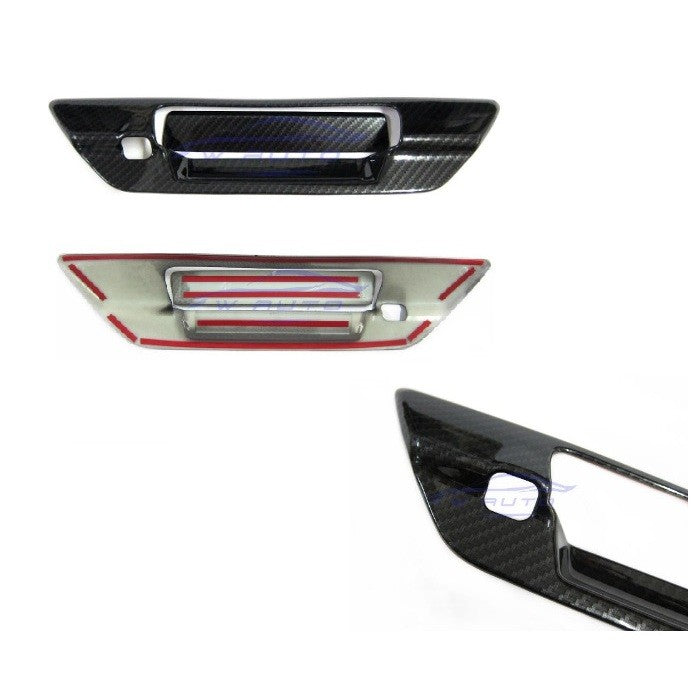 ครอบมือดึงท้าย Toyota Revo Rocco 2015 - 2024 โตโยต้า รีโว่ ร็อคโค่ ครอบเบ้าท้าย เคฟล่า รุ่นมี ไม่มี รูกล้อง มือเปิดท้าย - Image 2
