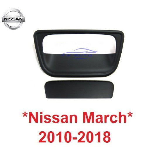 ครอบเบ้าท้าย Nissan March 2010 - 2019 นิสสัน มาร์ช ครอบมือเปิดท้าย ครอบมือดึงฝาท้าย ถาดรองมือเปิดประตูหลัง