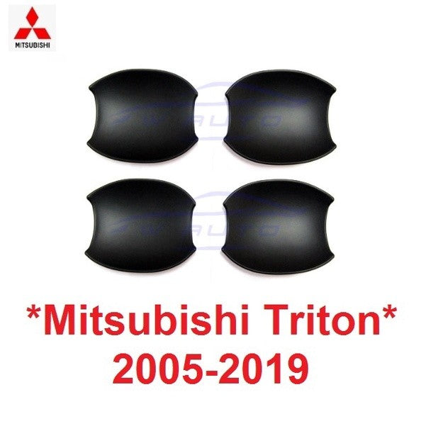 ถาดรองมือเปิดประตู สีดำด้าน Mitsubishi triton 2005 - 2019 มิตซูบิชิ ไทรทัน ถ้วยรองมือเปิด เบ้ากันรอย เบ้ารองมือเปิด