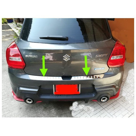 กันรอยประตูหลัง Suzuki Swift 2018 2019 - 2022 กันรอยท้าย ซูซุกิ สวิฟท์ ชายบันไดประตูหลัง กันรอยท้ายรถ คิ้วกันรอยฝาท้าย - Image 3