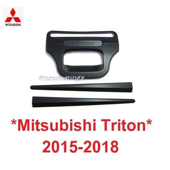 ครอบเบ้าท้าย ปลายดาบ Mitsubishi Triton MQ 2015 - 2018 มิตซูบิชิ ไทรทัน ครอบมือดึงท้าย เบ้ามือเปิดท้าย ครอบมือเปิด