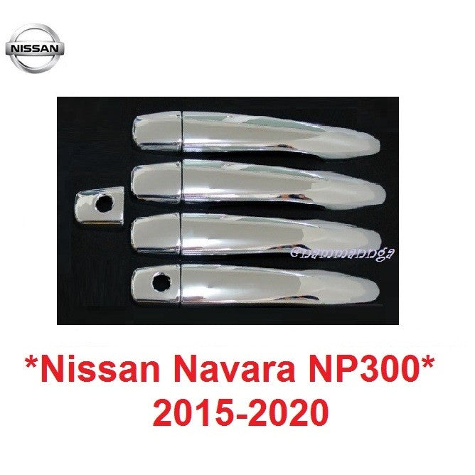 สีโครเมี่ยม ครอบมือจับประตู Nissan Navara NP300 2015 - 2020 นิสสัน นาวาร่า NP300 ครอบมือดึง ครอบมือเปิดประตู